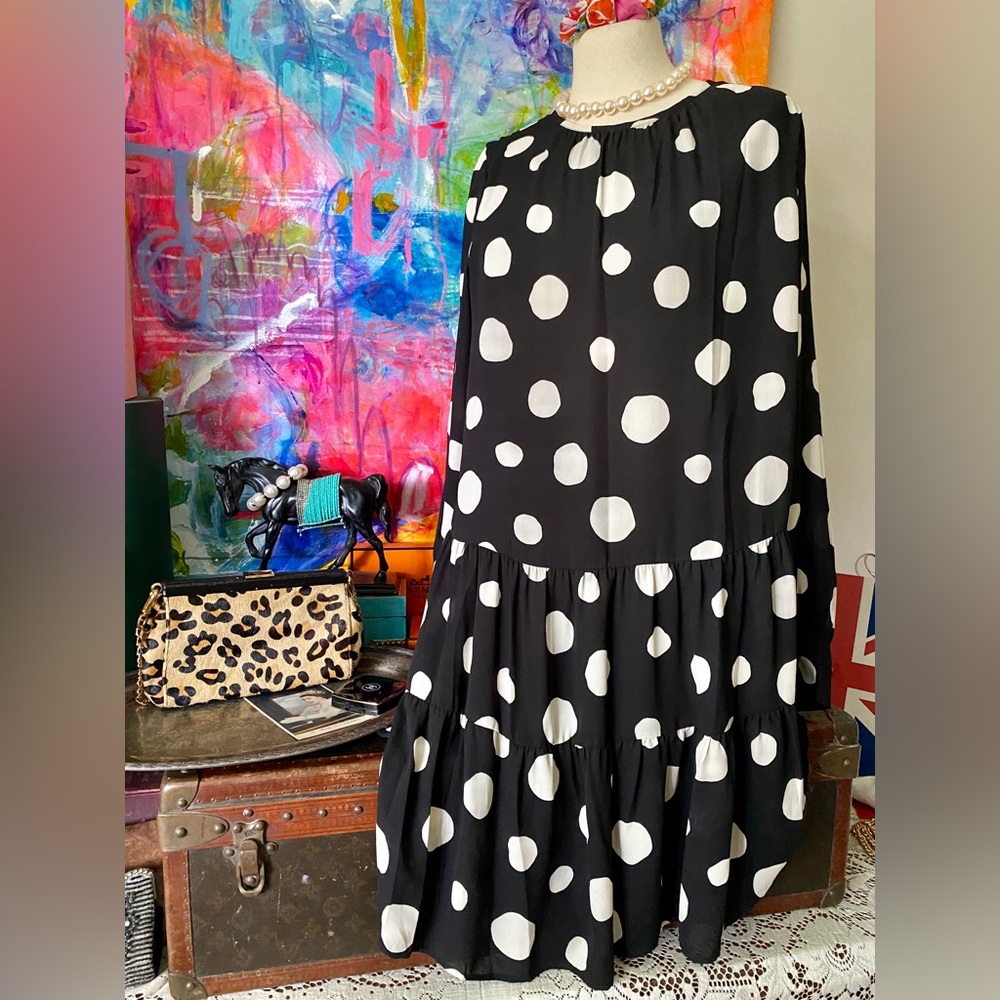 Summer sweetness Classic Black & White POLKA DOT Dress 🖤🖤🖤🥰  ready for Vacay 😉
